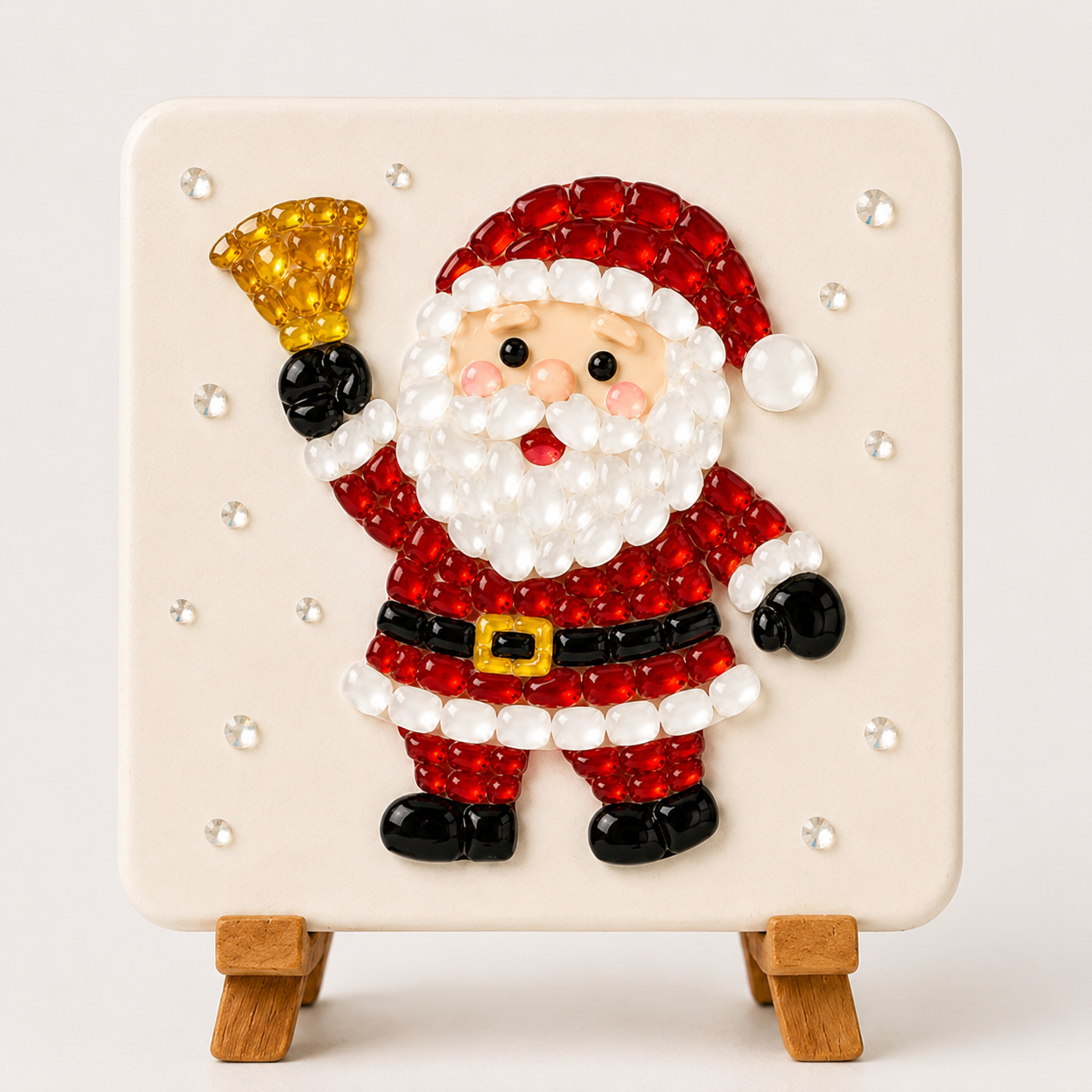 Christmas Acrylic Mosaic DIY Craft Kit with Wooden Display Stand