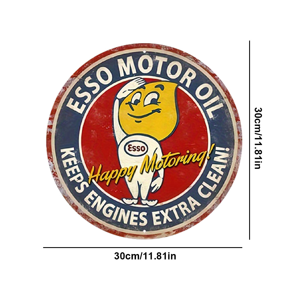 Esso - Round Metal Tin Signs(12*12Inch) - Garage