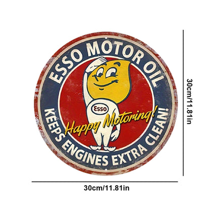 Esso - Round Metal Tin Signs(12*12Inch) - Garage
