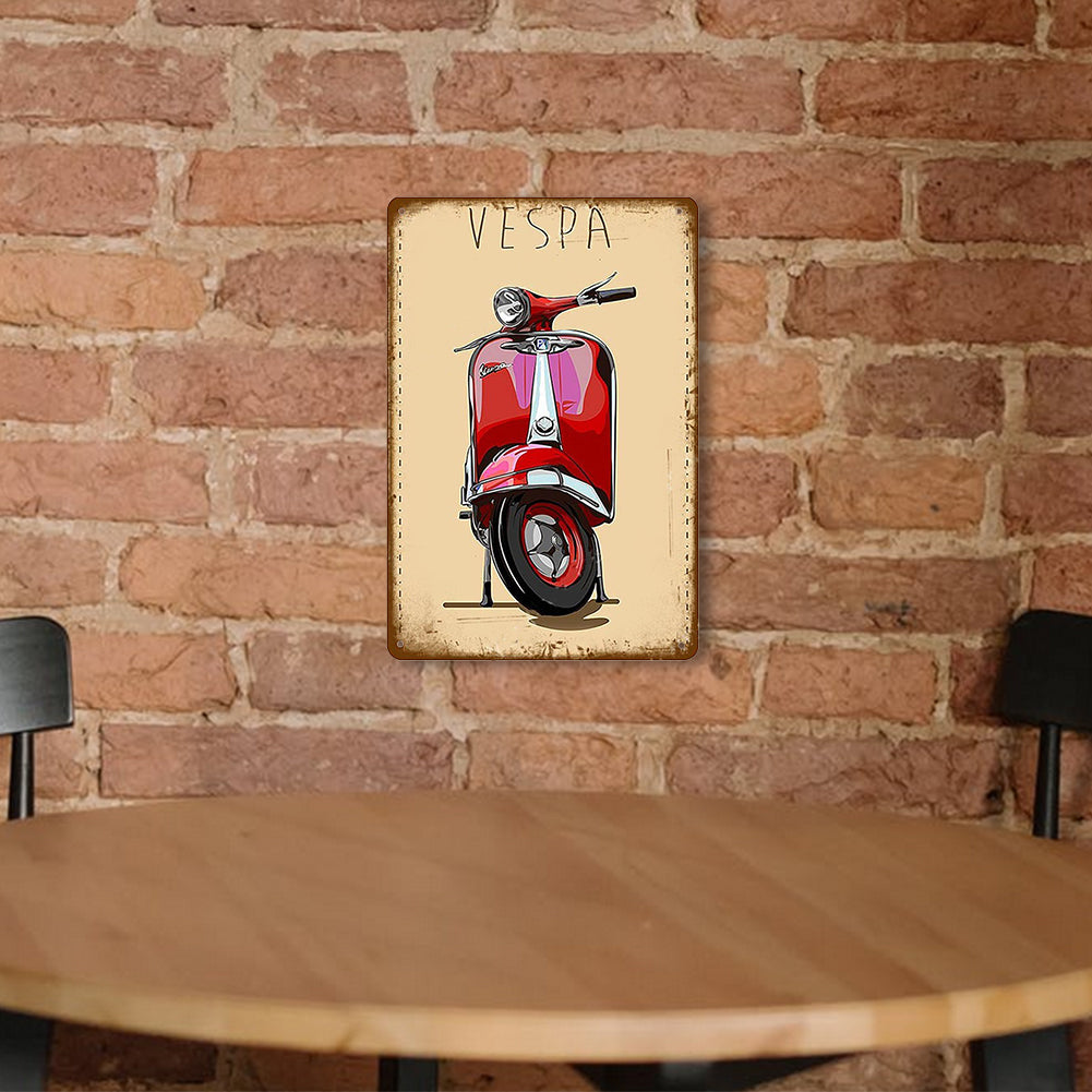 Vespa Motorcycle - Vintage Metal Signs(8*12Inch) - Vehicle