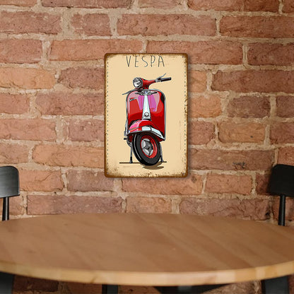 Vespa Motorcycle - Vintage Metal Signs(8*12Inch) - Vehicle