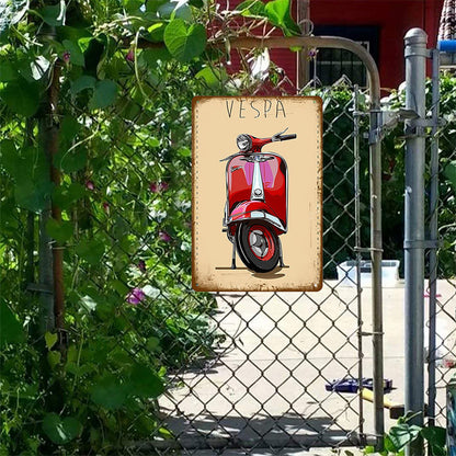 Vespa Motorcycle - Vintage Metal Signs(8*12Inch) - Vehicle