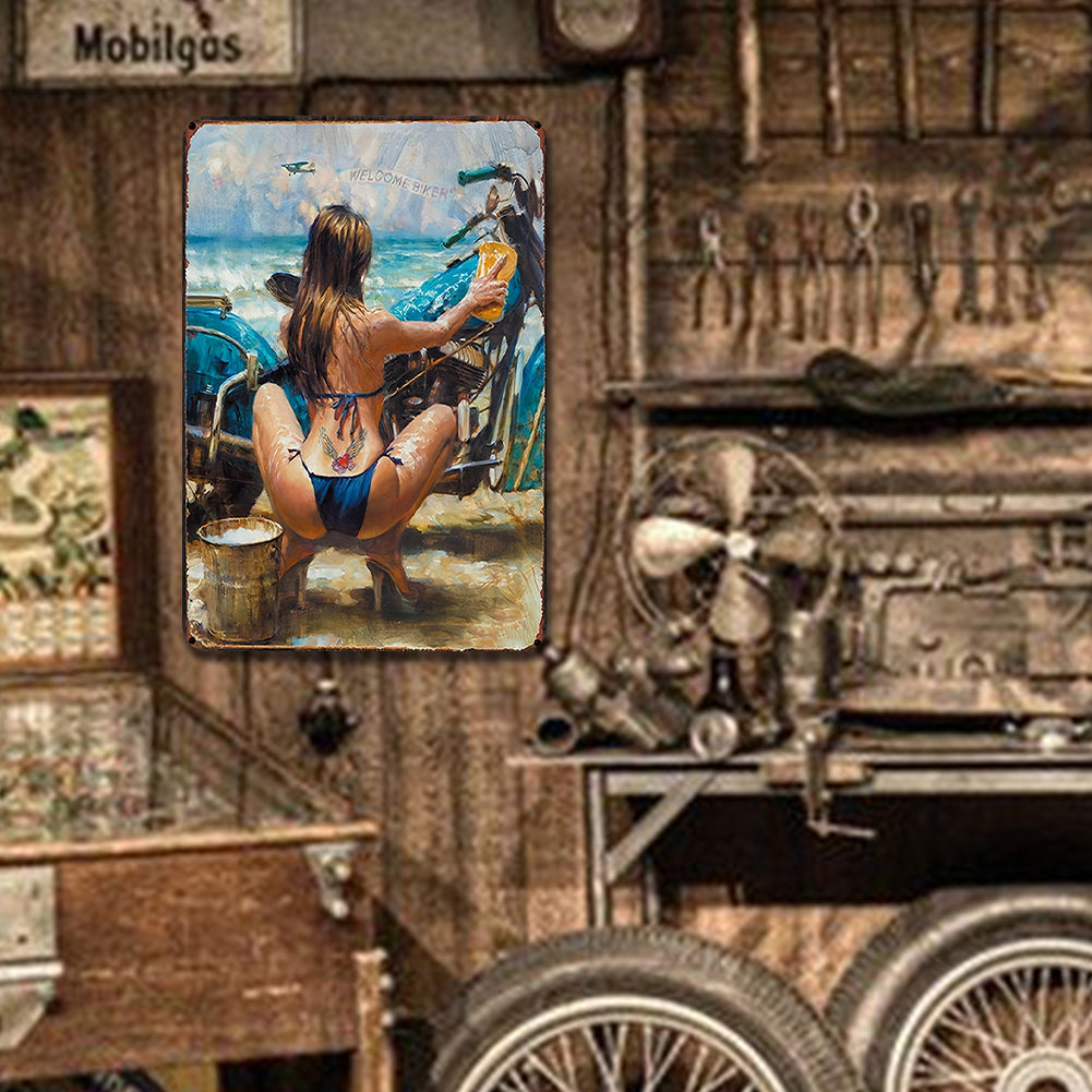 Pin Up Girls - Metal Tin Signs(8*12Inch/12*16Inch) - Garage&Transport