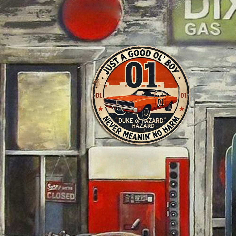 The Dukes of Hazzard Round - Round Metal Tin Signs(12*12Inch) - Vehicle