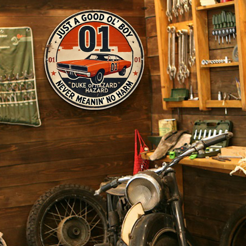 The Dukes of Hazzard Round - Round Metal Tin Signs(12*12Inch) - Vehicle