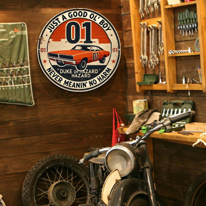 The Dukes of Hazzard Round - Round Metal Tin Signs(12*12Inch) - Vehicle