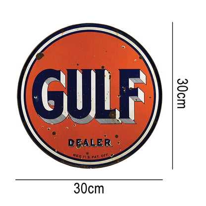 Gulf - Round Metal Tin Signs(12*12Inch) - Gas