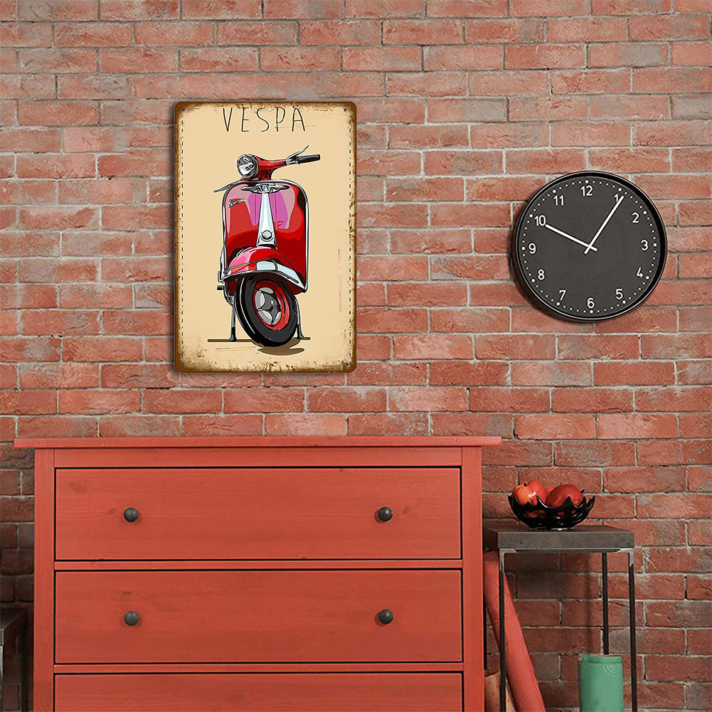 Vespa Motorcycle - Vintage Metal Signs(8*12Inch) - Vehicle
