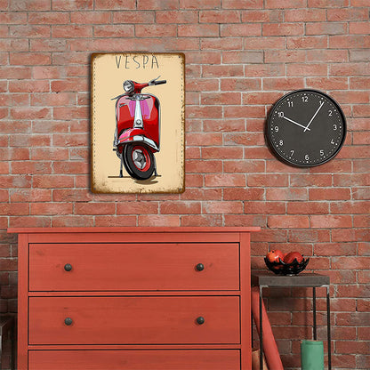 Vespa Motorcycle - Vintage Metal Signs(8*12Inch) - Vehicle