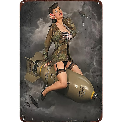 Military Girl - Metal Tin Signs(8*12Inch/12*16Inch) - Garage&Transport