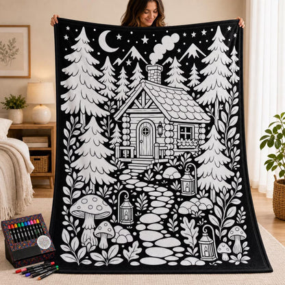 DIY Drawing Blanket – Customizable Plush Doodle & Coloring Blanket