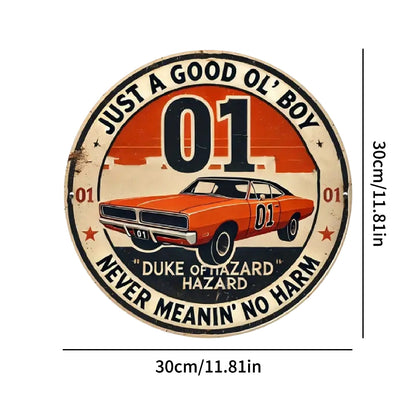 The Dukes of Hazzard Round - Round Metal Tin Signs(12*12Inch) - Vehicle