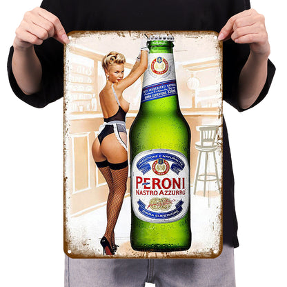Peroni Beer Girl - Metal Tin Signs(8*12Inch/12*16Inch) - Bar