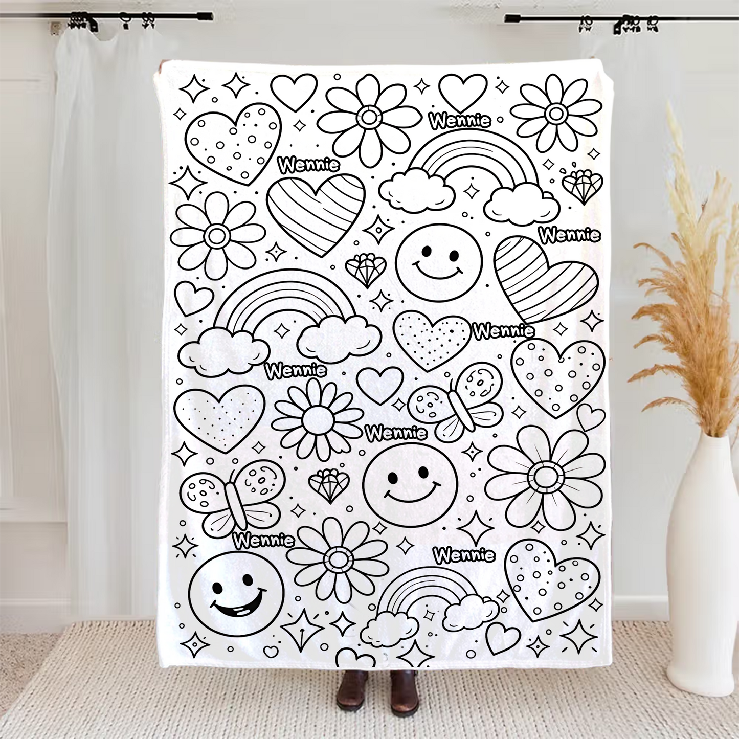 DIY Drawing Blanket – Customizable Plush Doodle & Coloring Blanket
