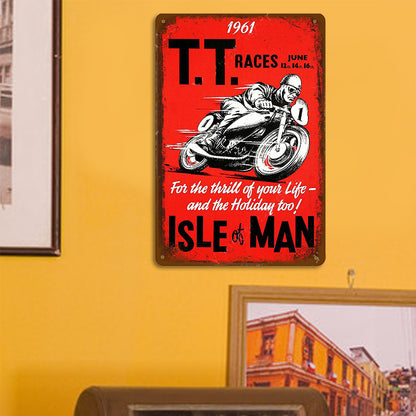TT Isle Man Motor - Vintage Metal Signs(8*12Inch) - Vehicle