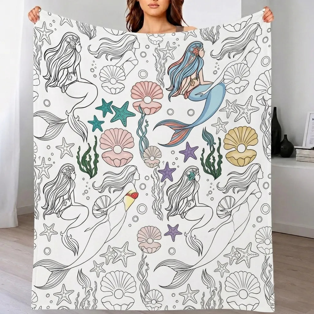 DIY Drawing Blanket – Customizable Plush Doodle & Coloring Blanket