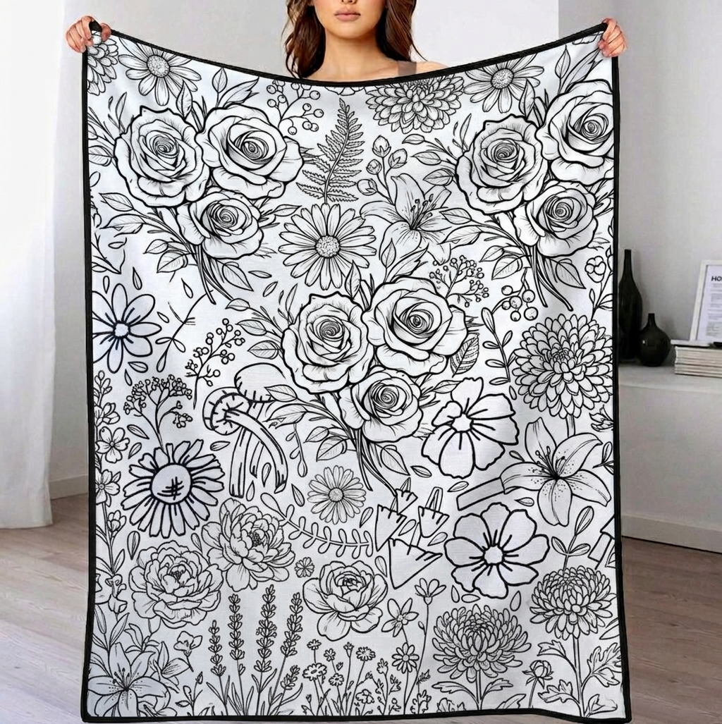 DIY Drawing Blanket – Customizable Plush Doodle & Coloring Blanket