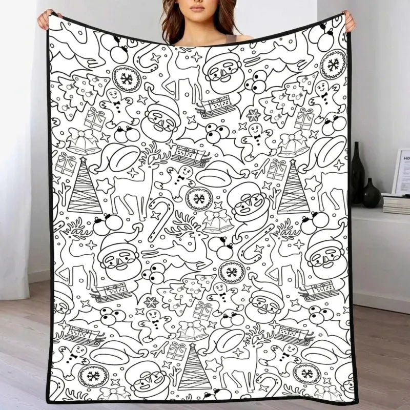 DIY Drawing Blanket – Customizable Plush Doodle & Coloring Blanket