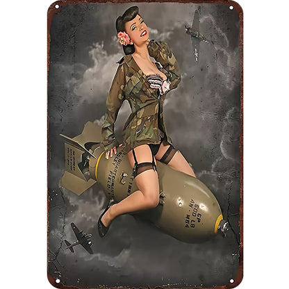 Military Girl - Metal Tin Signs(8*12Inch/12*16Inch) - Garage&Transport