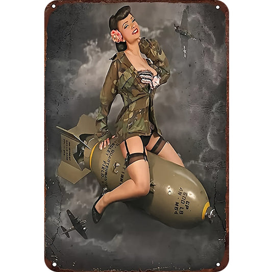 Military Girl - Metal Tin Signs(8*12Inch/12*16Inch) - Garage&Transport