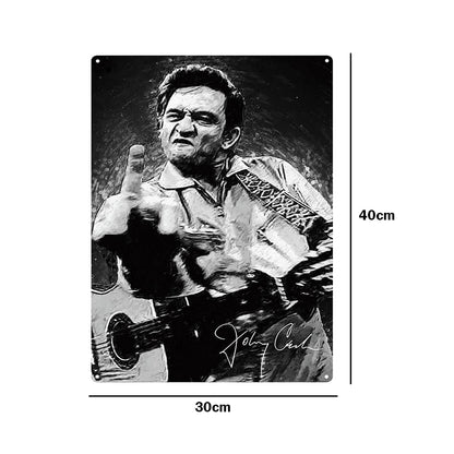 Johnny Cashe Musician - Metal Tin Signs(8*12Inch/12*16Inch)