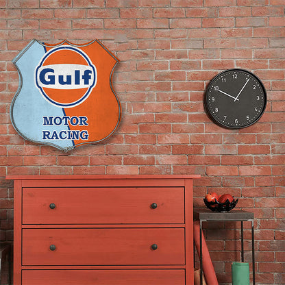 Racing Team Gulf - Shield Vintage Metal Signs(12*12Inch) - Gas