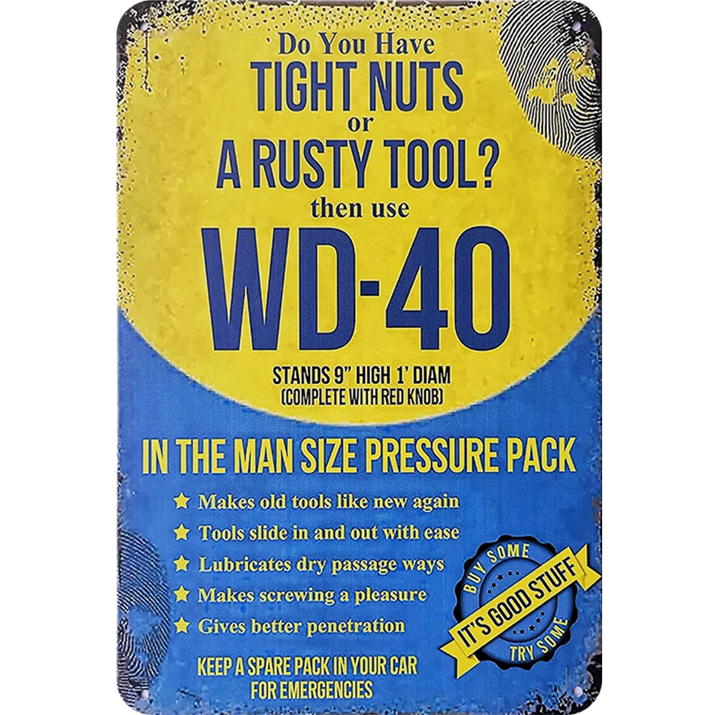 Wd 40 Solvent - Metal Tin Signs(8*12Inch/12*16Inch) - Garage