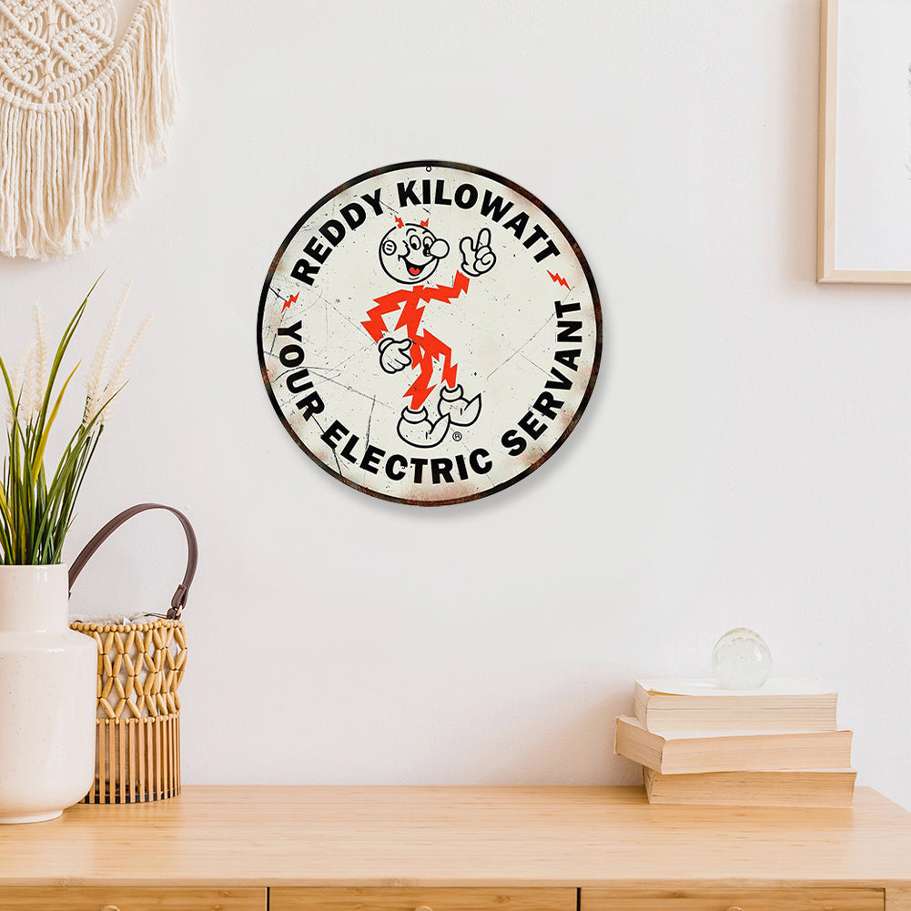 Reddy Kilowatt - Round Metal Tin Signs(12*12Inch)