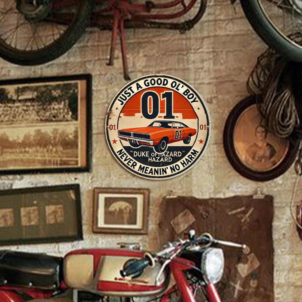 The Dukes of Hazzard Round - Round Metal Tin Signs(12*12Inch) - Vehicle
