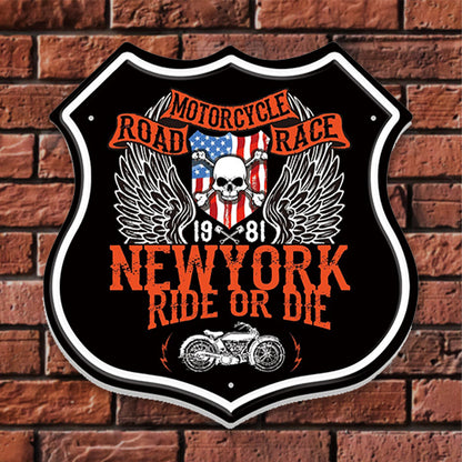 Motorbike - Shield Vintage Metal Signs(12*12Inch) - Vehicle