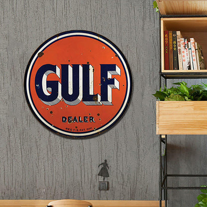 Gulf - Round Metal Tin Signs(12*12Inch) - Gas