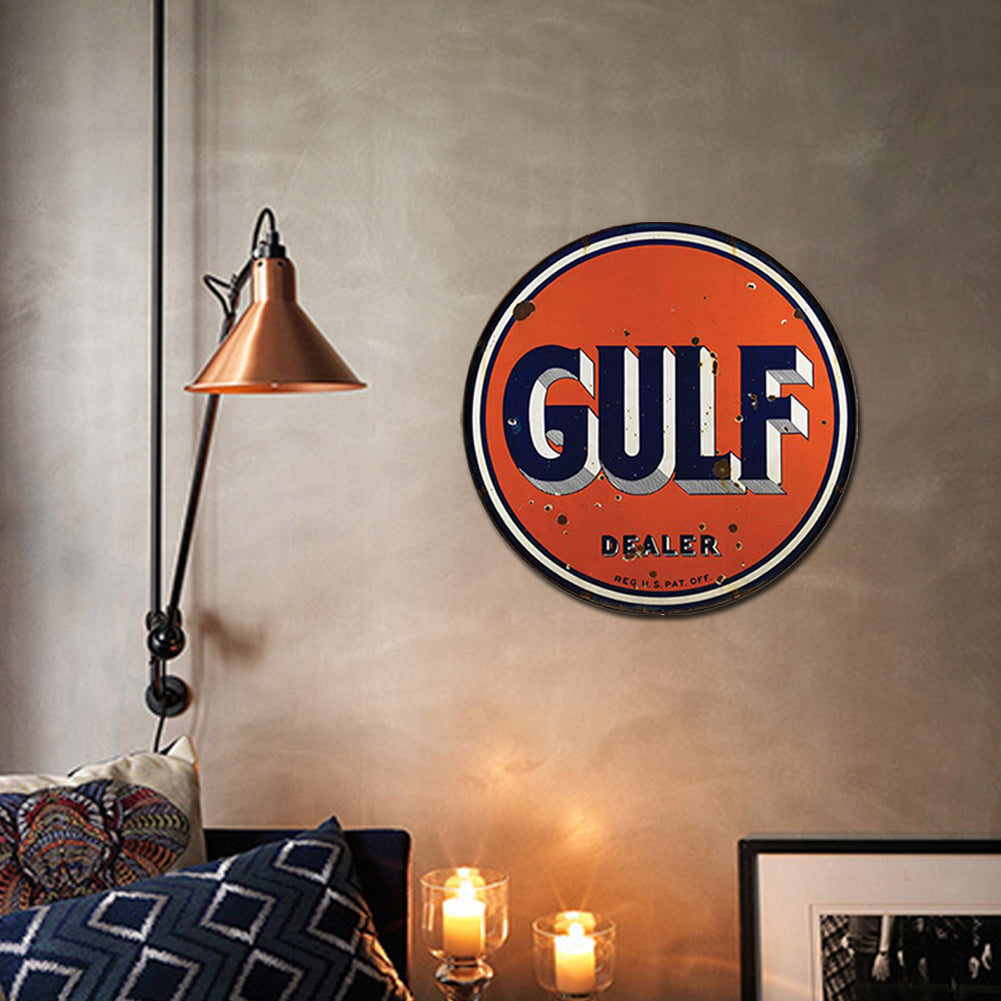 Gulf - Round Metal Tin Signs(12*12Inch) - Gas