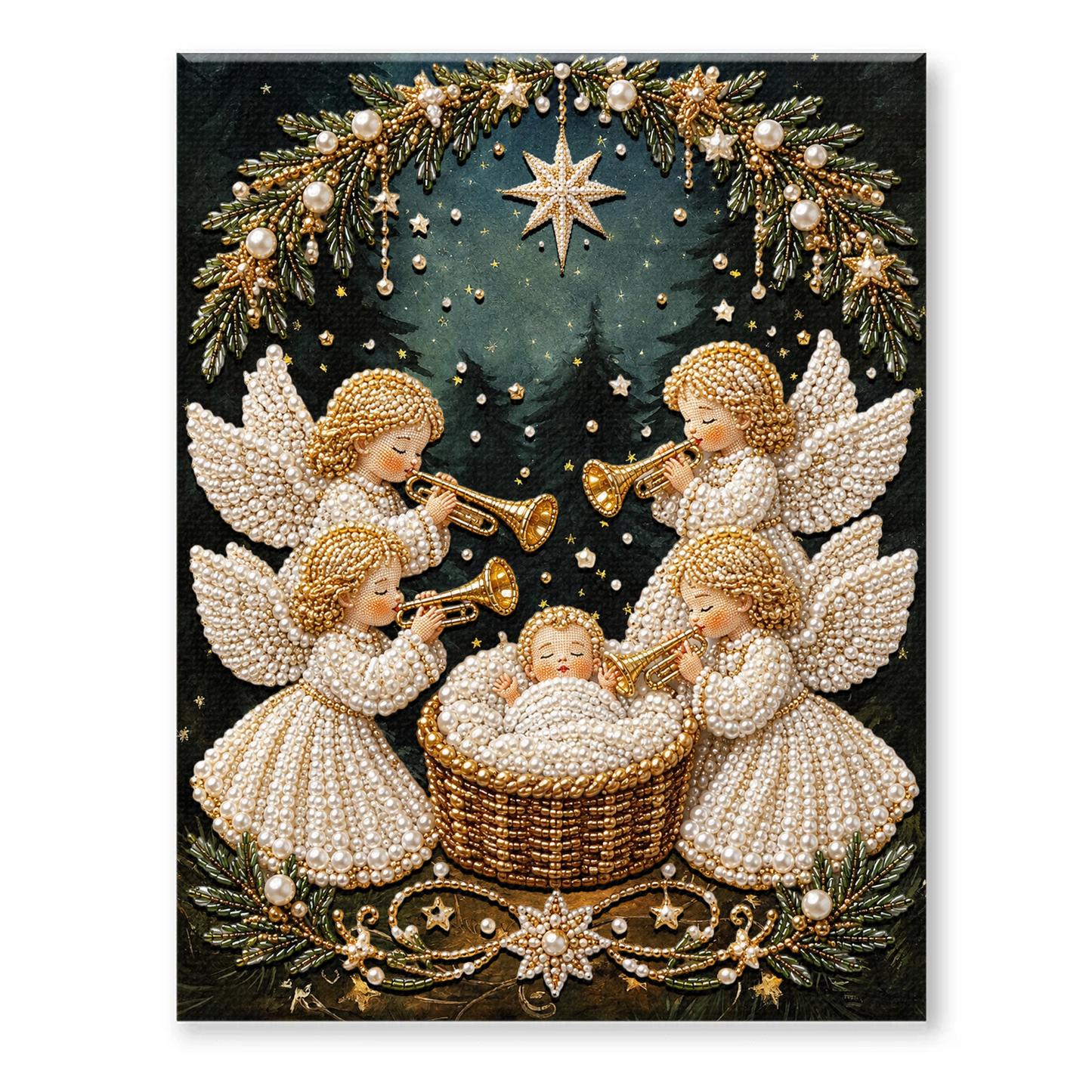 Halloween Ghost Pearl Art DIY Kit – Spooky 3D Diamond Painting