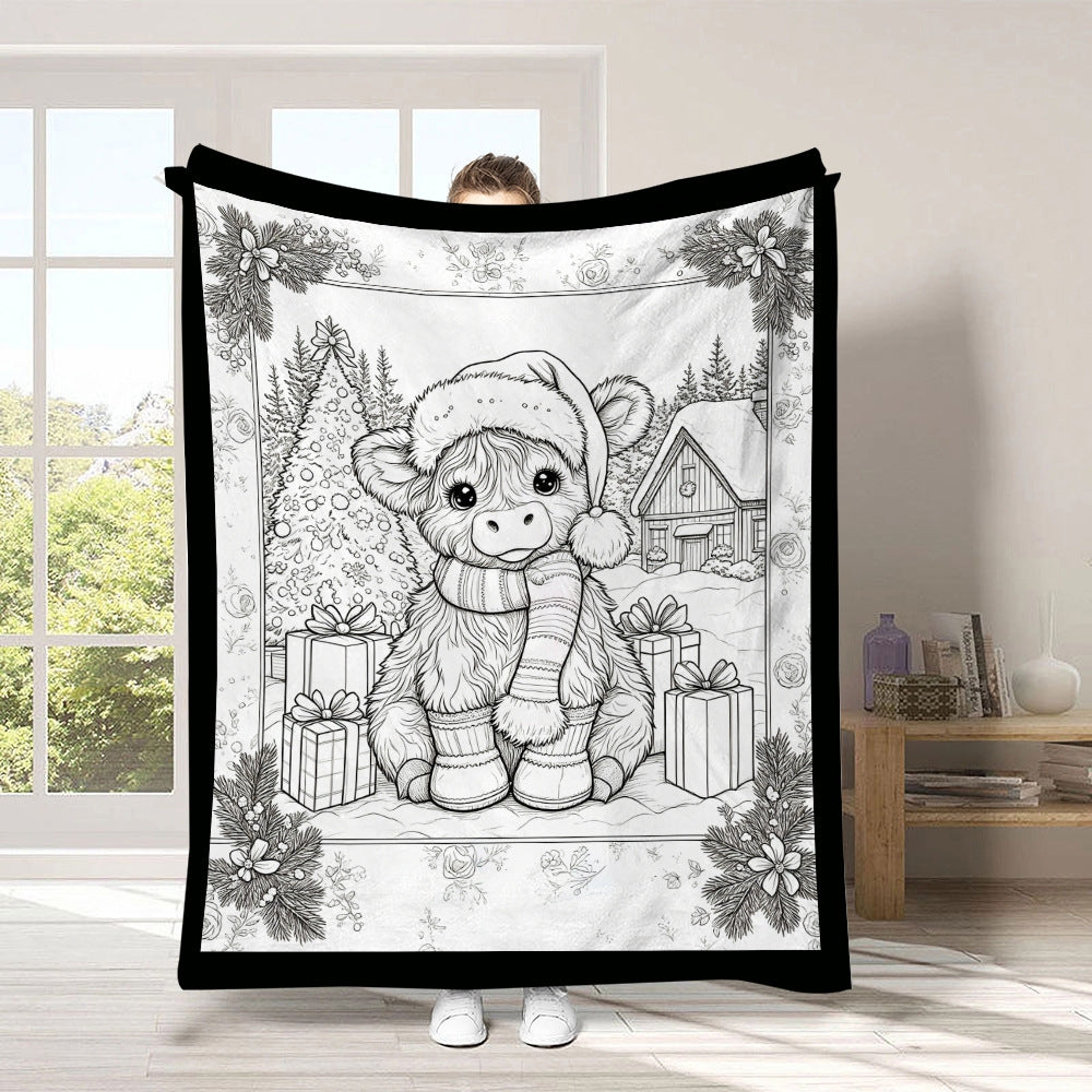 DIY Drawing Blanket – Customizable Plush Doodle & Coloring Blanket