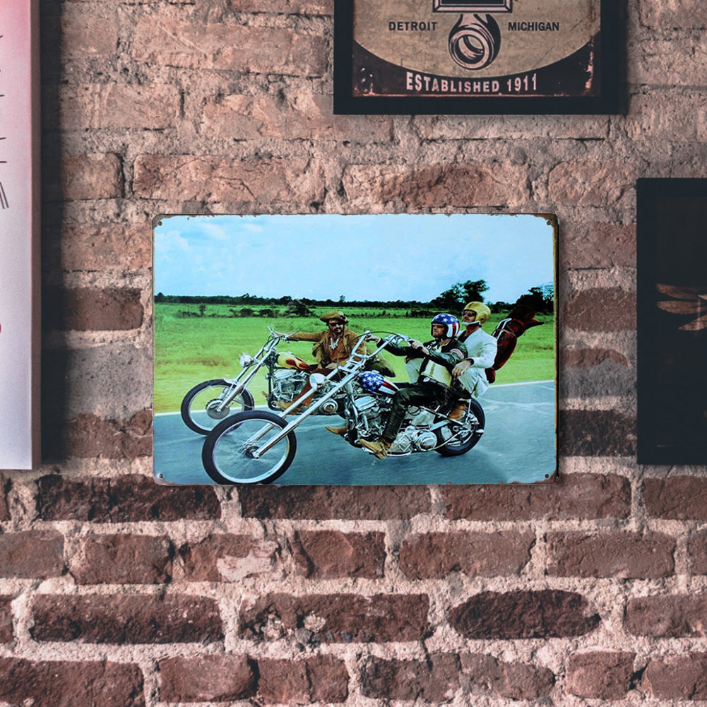 Old Man Motorcycle - Vintage Metal Signs(8*12Inch) - Vehicle