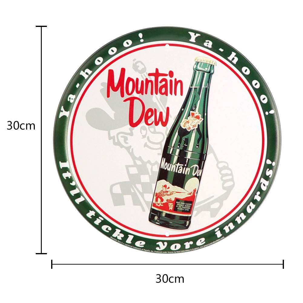 Moutain Dew Beer - Round Metal Tin Signs(12*12Inch) - Bar
