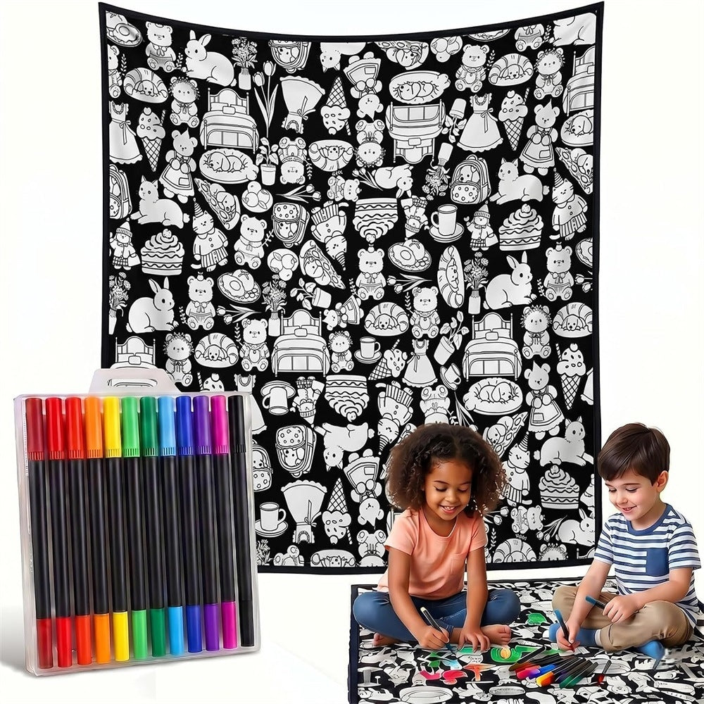 DIY Drawing Blanket – Customizable Plush Doodle & Coloring Blanket
