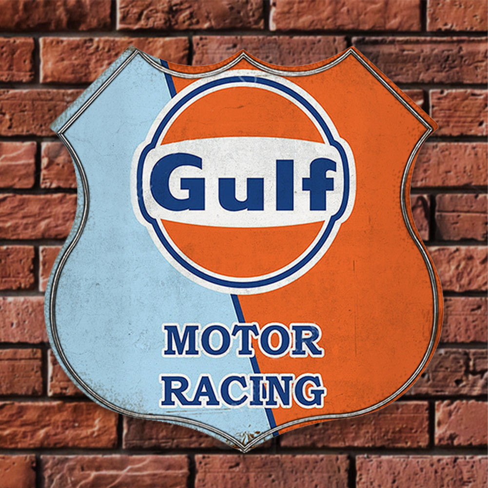 Racing Team Gulf - Shield Vintage Metal Signs(12*12Inch) - Gas