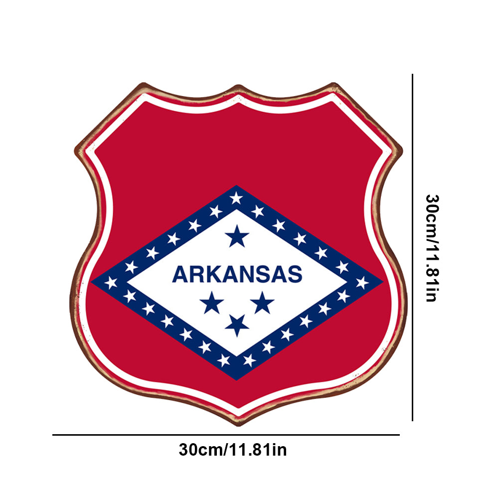 Arkansas - Shield Vintage Metal Signs(12*12Inch)