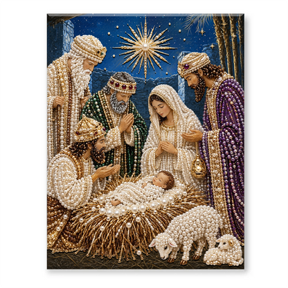 Halloween Ghost Pearl Art DIY Kit – Spooky 3D Diamond Painting