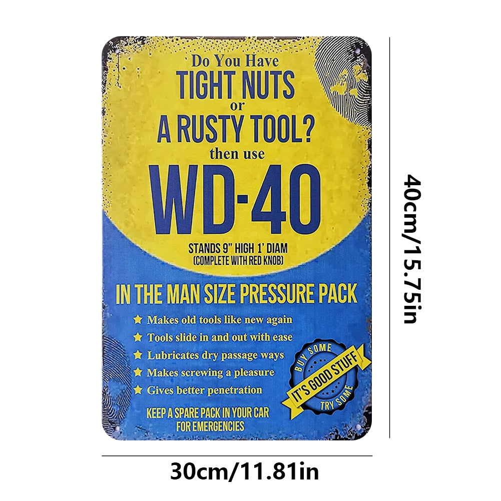 Wd 40 Solvent - Metal Tin Signs(8*12Inch/12*16Inch) - Garage