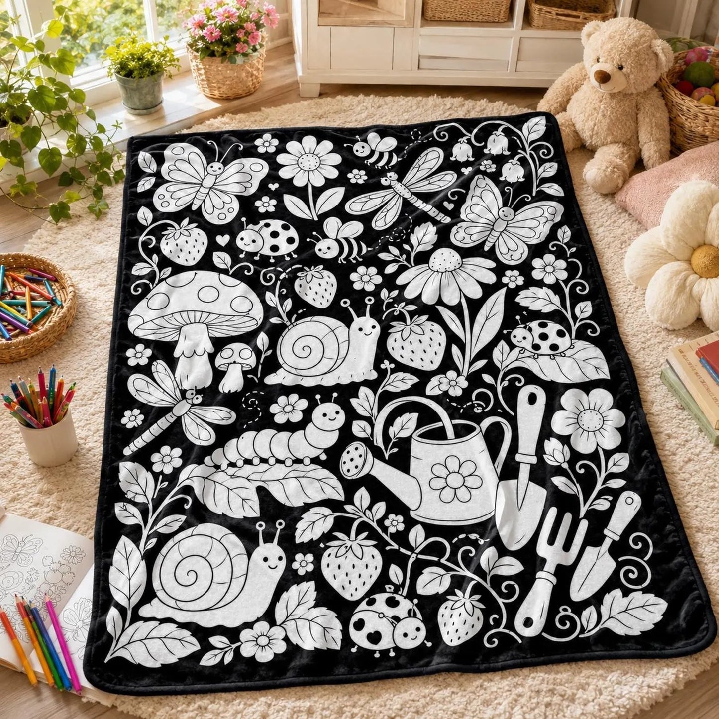 DIY Drawing Blanket – Customizable Plush Doodle & Coloring Blanket
