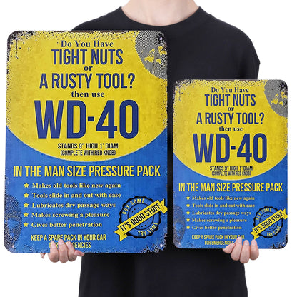 Wd 40 Solvent - Metal Tin Signs(8*12Inch/12*16Inch) - Garage
