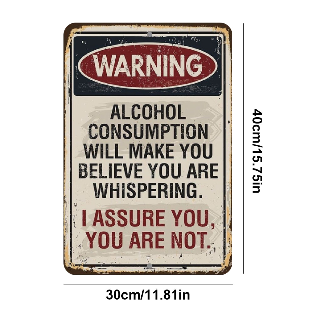 Warning - Metal Tin Signs(8*12Inch/12*16Inch) - Bar