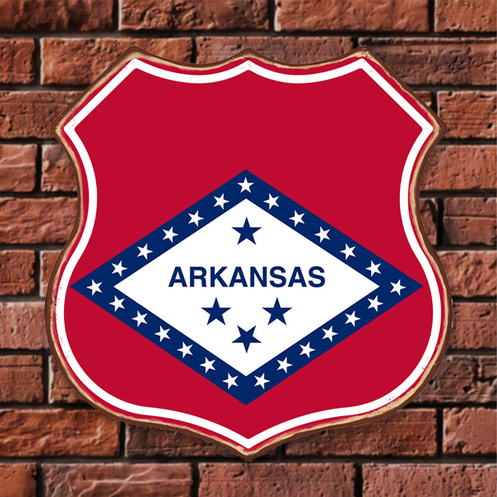 Arkansas - Shield Vintage Metal Signs(12*12Inch)