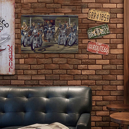 Old Man Riding Motorbike - Vintage Metal Signs(8*12Inch) - Vehicle