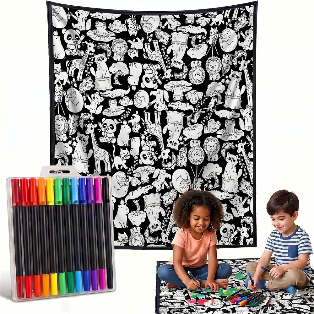 DIY Drawing Blanket – Customizable Plush Doodle & Coloring Blanket