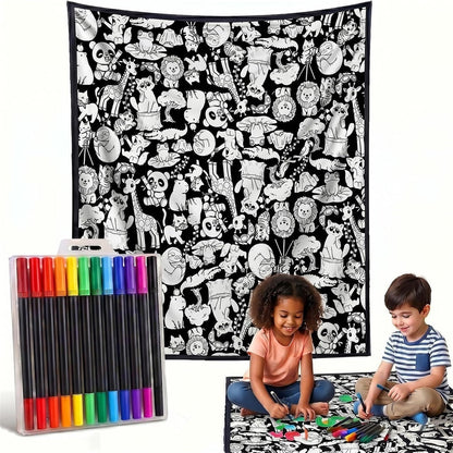 DIY Drawing Blanket – Customizable Plush Doodle & Coloring Blanket