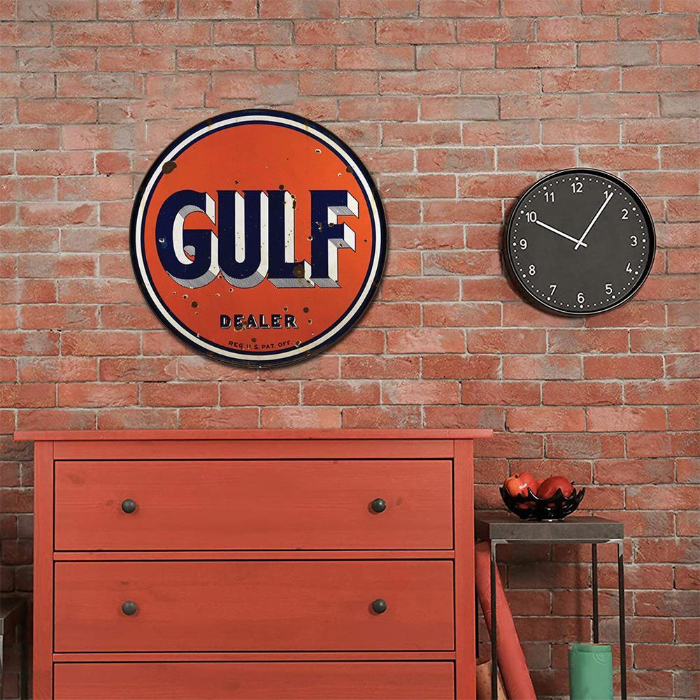 Gulf - Round Metal Tin Signs(12*12Inch) - Gas