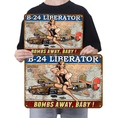 Plane Girl - Vintage Metal Signs(12*16Inch)-Pin-up-girls